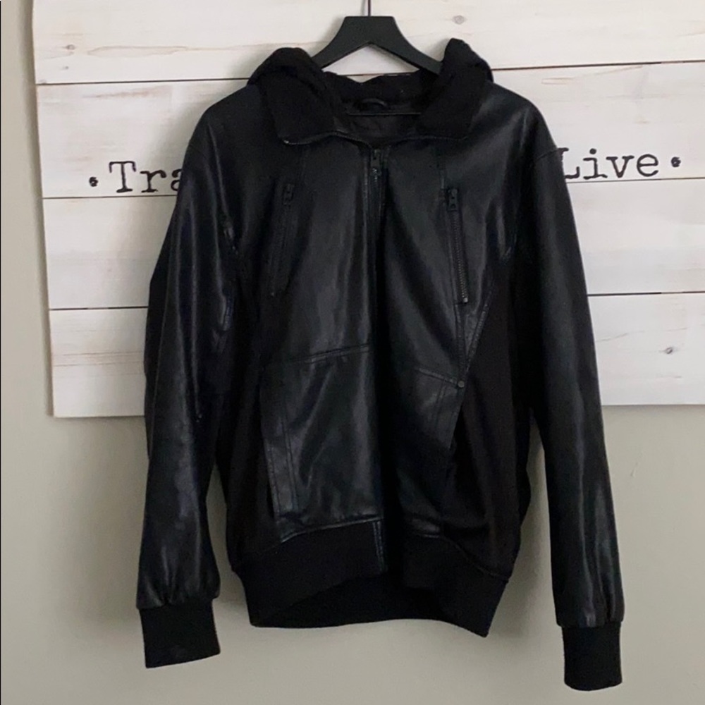L Guess Leather Jacket Men’s